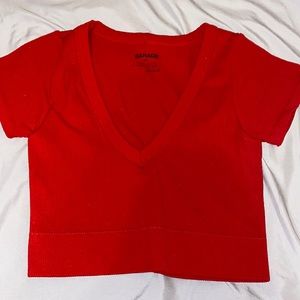 garage seamless plunge tee